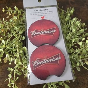 Budweiser Red Round Key & Card Holder Set - Branded Design
